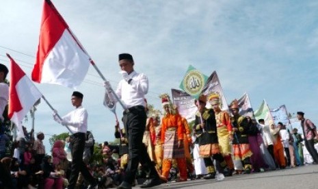  Bulan Muharram dalam Pandangan Islam. Foto:  Pawai sambut 1 Muharram (ilustrasi).