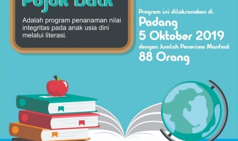 PBAK juga menanamkan intergritas pada anak usia dini melalui literasi dalam program Pojok Baik. 