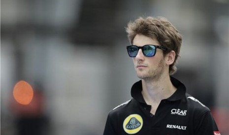 Pebalap Lotus, Romain Grosjean. 