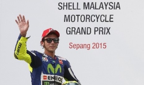 Pembalap Yamaha Movistar, Valentino Rossi.