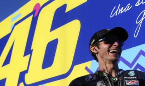 Legenda MotoGP, Valentino Rossi, yang kini jadi bos Mooney VR46 Racing Team di ajang MotoGP 2022.