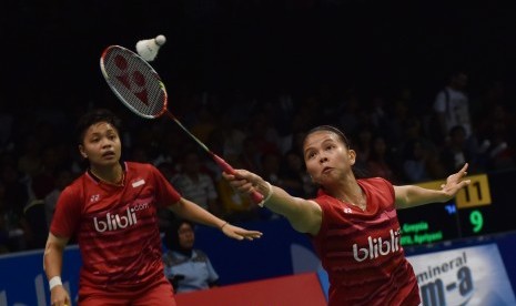 Greysia Polii (kanan) dan Apriyani Rahayu.