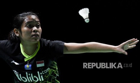 Pebulu tangkis tunggal putri Indonesia Gregoria Mariska Tunjung.