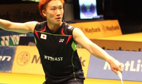 Pebulu tangkis putra Jepang,  Jepang Kento Momota.