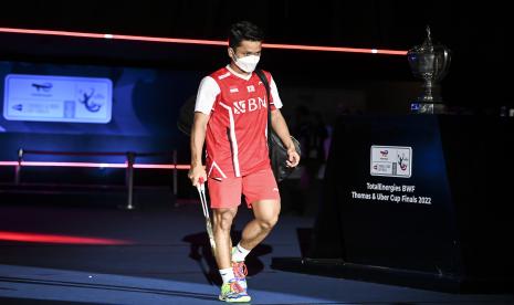 Pebulu tangkis tunggal putra Indonesia Anthony Sinisuka Ginting.