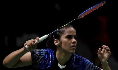 Pebulu tangkis tunggal putri India Saina Nehwal.