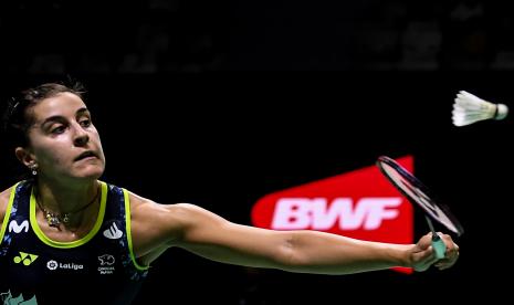 Pebulu tangkis tunggal putri Spanyol Carolina Marin.