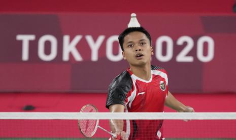 Pebulutangkis Indonesia Anthony Sinisuka Ginting.