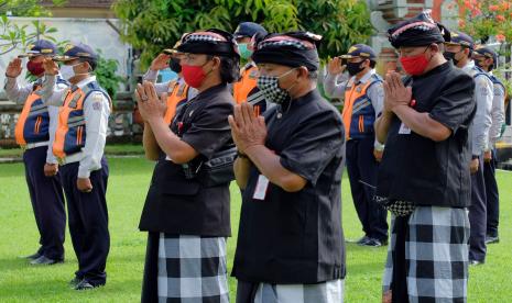 Polresta Denpasar beserta personel gabungan memperketat pengamanan daerah wisata di wilayah Kota Denpasar, Bali, selama pelaksanaan Hari Raya Nyepi Tahun Saka 1943. (ilustrasi).