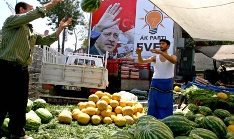 Pedagang buah-buahan di Turki. (ilustrasi)