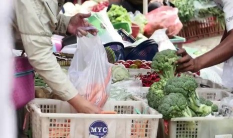 Pedagang di Pasar Minggu, Jakarta Selatan