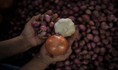 Bawang (ilustrasi). Filipina tengah mengalami kelangkaan bawang. Hal ini mengakibatkan harga bawang melonjak tinggi hingga mencapai sekitar 700 peso atau sekitar Rp 192 ribu per kg.