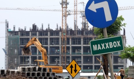 Construction of Meikarta apartment, Cikarang, Bekasi, West Java, Saturday (Nov 3).