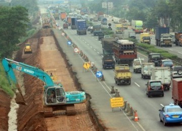 Ruas tol Tangerang-Merak di kedua arah di KM 17 Tol Tangerang.