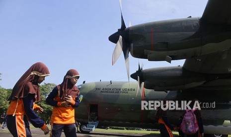 Pesawat angkut militer C130 (ilustrasi).