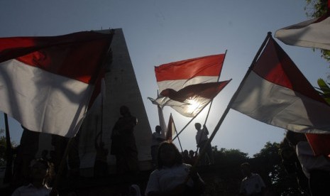 Pelajar mengikuti acara 