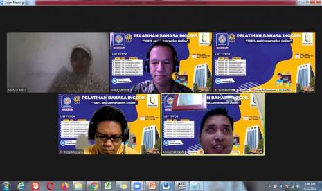 Pelaksanaan TOEFL Prediction Test dan Conversation Test dilaksanakan oleh Lembaga Bahasa Universitas BSI melalui via Zoom Meeting pada hari Sabtu, (11/9). Meskipun TOEFL Prediction Test dan Conversation Test dilakukan secara online, tidak mengurangi semangat dosen-dosen Universitas BSI untuk tetap fokus sepenuhnya terhadap TOEFL Prediction Test dan Conversation Test dalam meraih nilai maksimal.