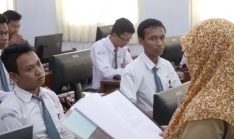 Pelaksanaan ujian nasional berbasis komputer (UNBK) di Yogyakarta.