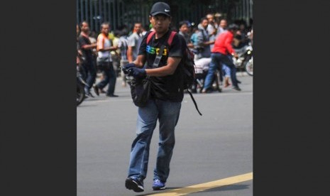 Pelaku serangan teror di Sarinah, Jakarta, Kamis (14/1).