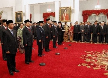 Pelantikan pejabat negara di Istana Negara (ilustrasi).