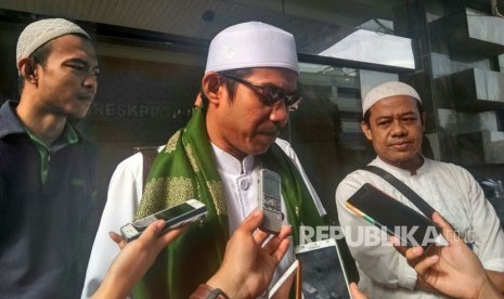 Pelapor Ade Armando, Salman Al Farisi di Bareskrim Polri, Jakarta, Senin (8/1).