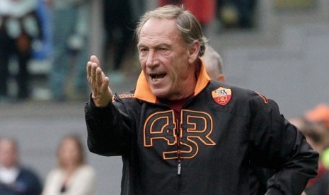 Pelatih AS Roma Zdenek Zeman.