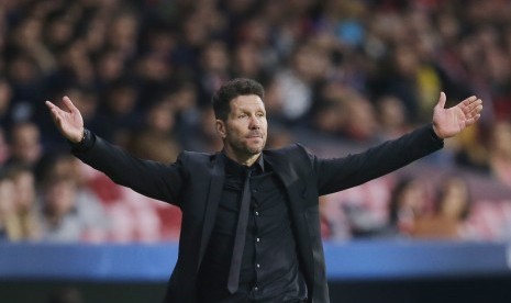 Pelatih Atletico Madrid, Diego Simeone. 