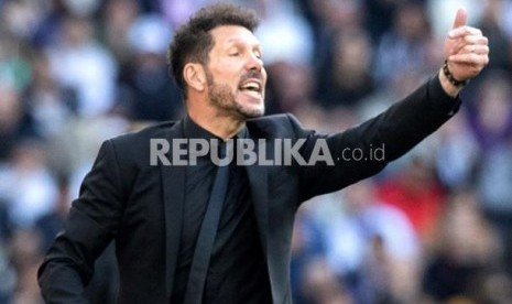 Pelatih Atletico Madrid Diego Simeone.