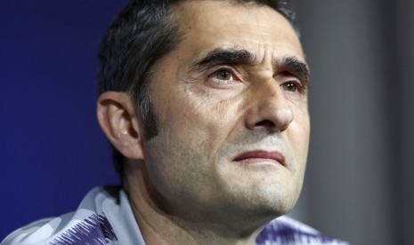 Pelatih Barcelona Ernesto Valverde.