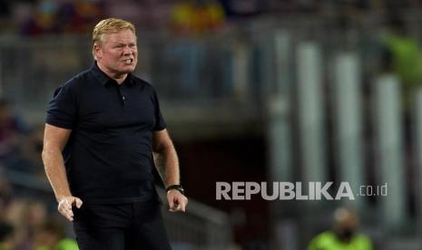 Pelatih Barcelona Ronald Koeman.