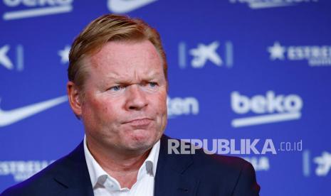 Pelatih Barcelona Ronald Koeman.