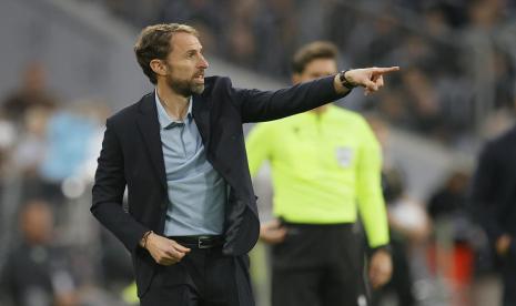 Pelatih Inggris Gareth Southgate saat mendampingi timnya melawan Jerman pada laga UEFA Nations League.