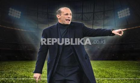 Pelatih Juventus, Allegri. Juventus menang 2-0 vs Spezia. 