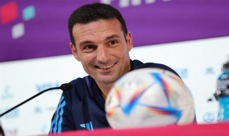  Pelatih timnas Argentina Lionel Scaloni.