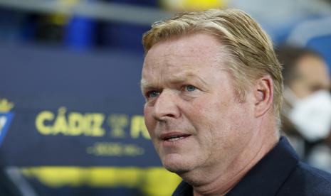 Pelatih Barcelona Ronald Koeman.