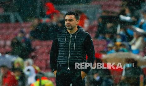 Pelatih Barcelona Xavi Hernandez.