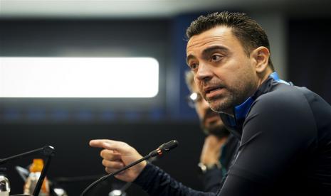  Pelatih kepala FC Barcelona, Xavi Hernandez.