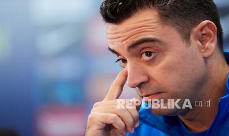  Pelatih Barcelona Xavi Hernandez.