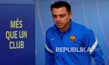 Pelatih Barcelona Xavi Hernandez.