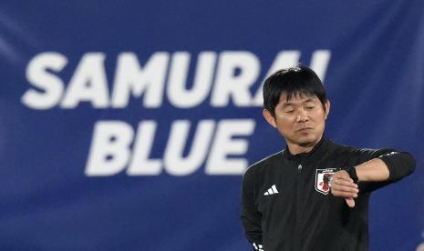 Pelatih timnas Jepang, Hajime Moriyasu. 