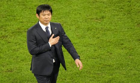  Pelatih kepala Jepang Hajime Moriyasu.