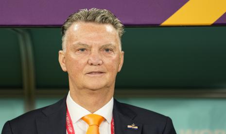 Pelatih timnas Belanda, Louis Van Gaal.