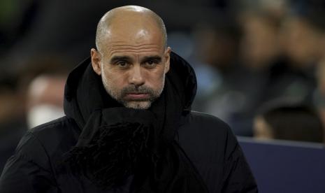 Pelatih Manchester City Pep Guardiola.