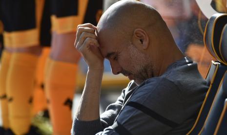 Pelatih kepala Manchester City Pep Guardiola.