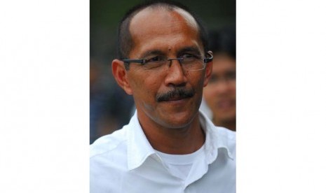 Mantan penyerang tim nasional sepak bola Indonesia Bambang Nurdiansyah. 