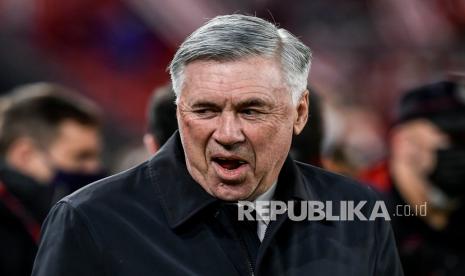  Pelatih kepala Real Madrid Carlo Ancelotti. Ancelotti bersiap membawa pasukannya menghadapi Barca.