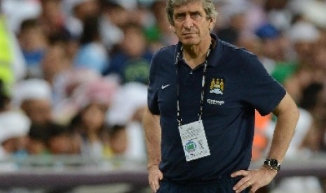 Pelatih Manchester City, Manuel Pellegrini.