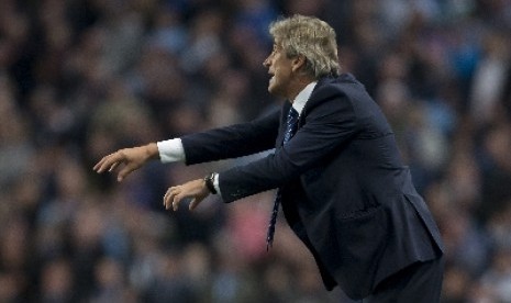 Pelatih Manchester City, Manuel Pellegrini.