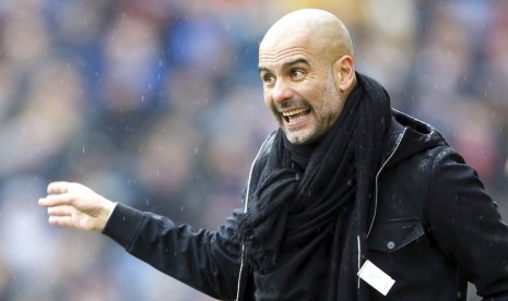 Pelatih Manchester City Pep Guardiola.