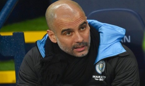 Pelatih Manchester City Pep Guardiola 